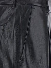 The Andamane Women 'Sasha' Black Pants With Five-Pocket Design In Eco-Leather For Women