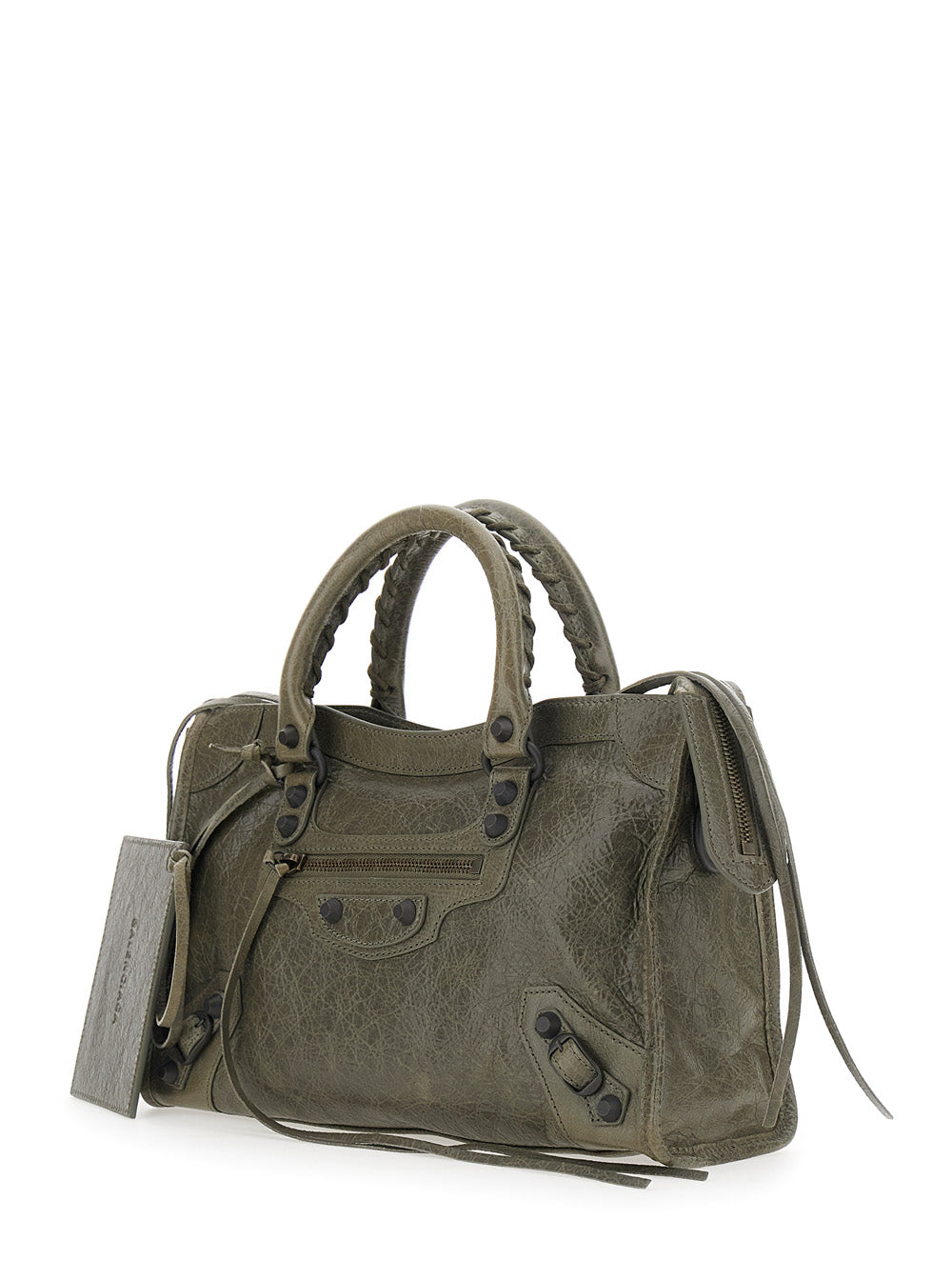 BALENCIAGA Balenciaga Women 'Le City Bag' Green Small Handbag With Adjustable And Removable Shoulder Strap In Leather For Women