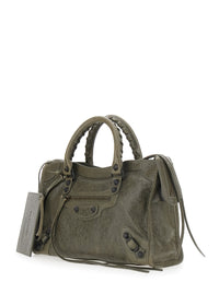 BALENCIAGA Balenciaga Women 'Le City Bag' Green Small Handbag With Adjustable And Removable Shoulder Strap In Leather For Women
