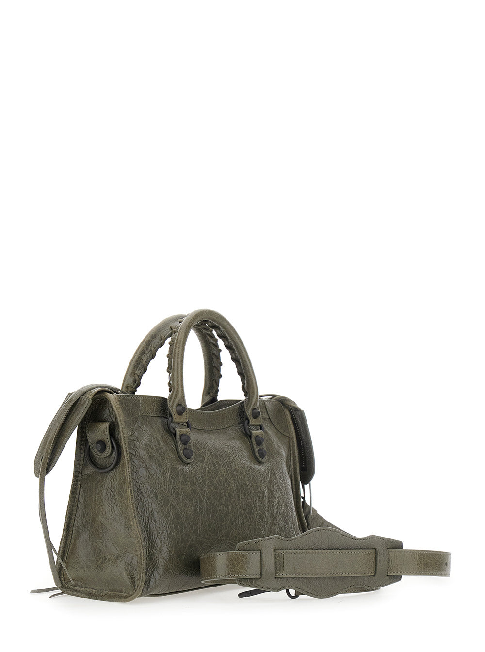 BALENCIAGA Balenciaga Women 'Le City Bag' Green Small Handbag With Adjustable And Removable Shoulder Strap In Leather For Women
