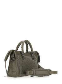 BALENCIAGA Balenciaga Women 'Le City Bag' Green Small Handbag With Adjustable And Removable Shoulder Strap In Leather For Women