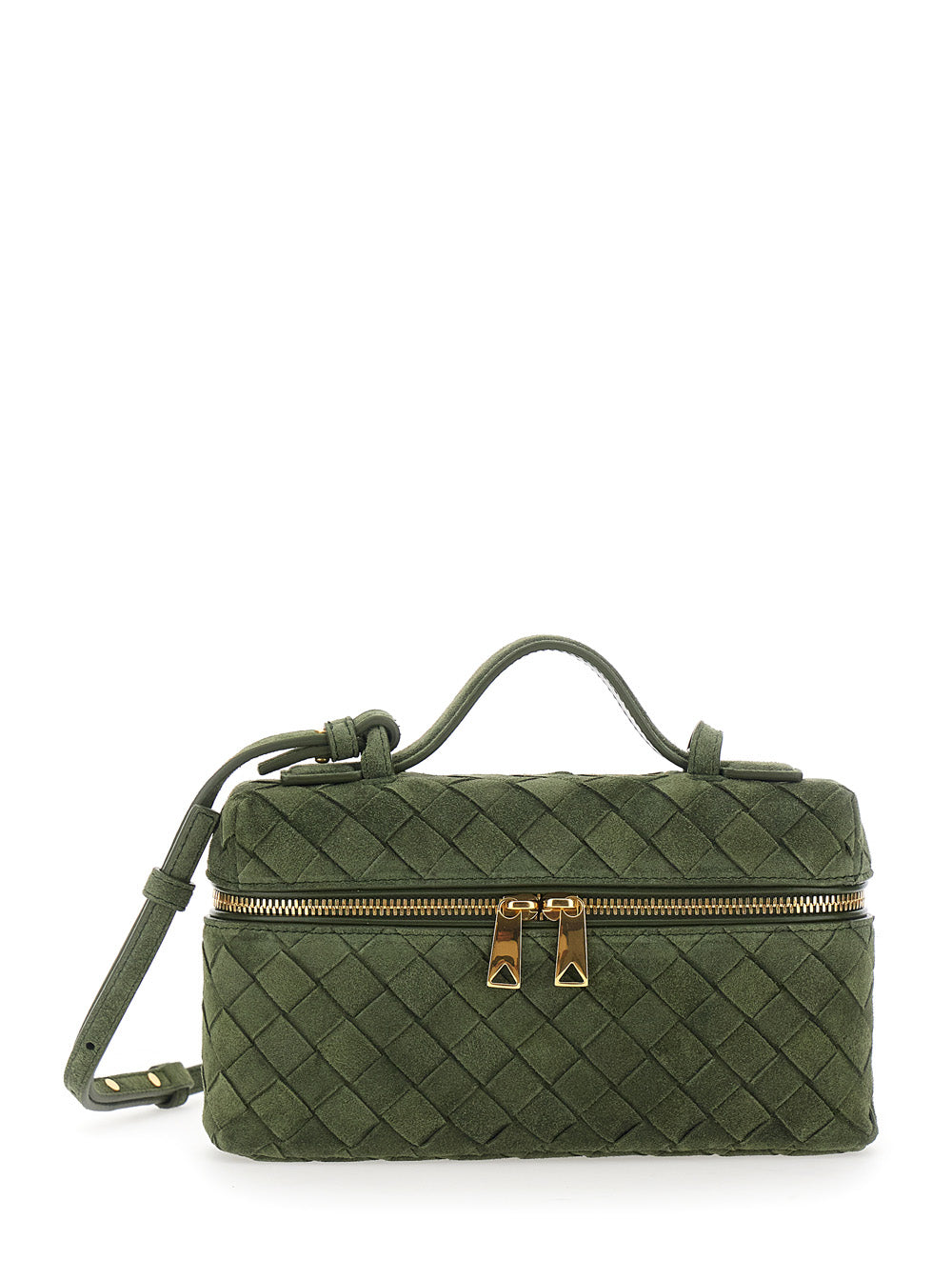 BOTTEGA VENETA Bottega Veneta Women Bang Bang Intrecciato 15 Glove Suede Cashmere