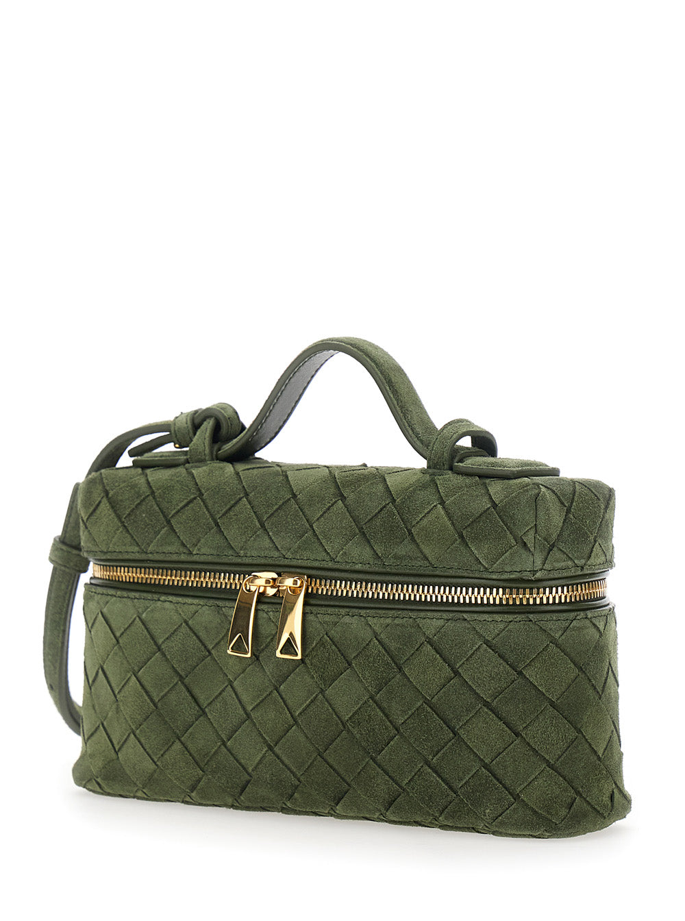 BOTTEGA VENETA Bottega Veneta Women Bang Bang Intrecciato 15 Glove Suede Cashmere