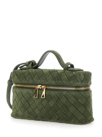 BOTTEGA VENETA Bottega Veneta Women Bang Bang Intrecciato 15 Glove Suede Cashmere