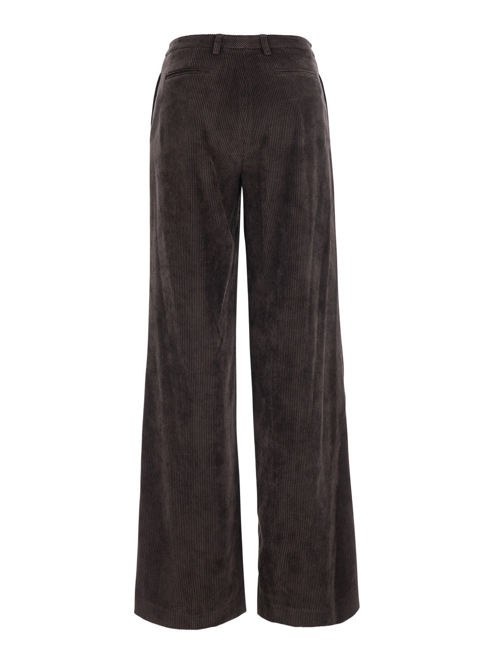 Leplain Women Brown Pants With Wide Leg In Corduroy For Women