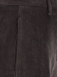 Leplain Women Brown Pants With Wide Leg In Corduroy For Women