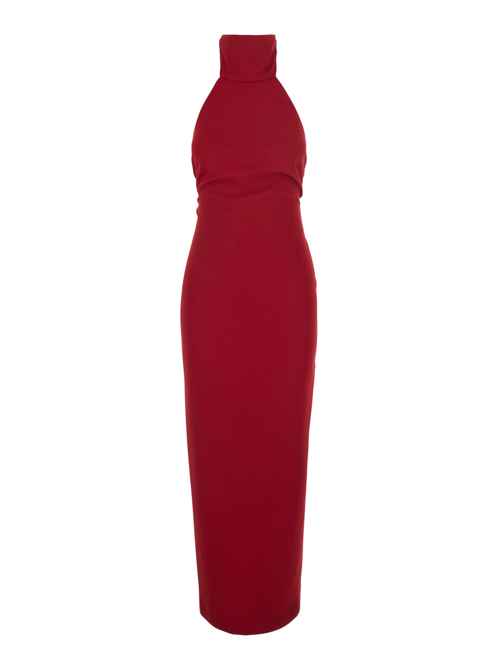 Leplain Women Red Long Sleeveless Dress With Open Back And Zip Closure At The Back In Fabric For Women