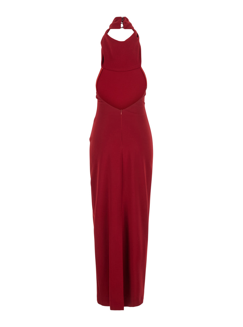 Leplain Women Red Long Sleeveless Dress With Open Back And Zip Closure At The Back In Fabric For Women