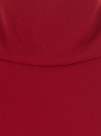 Leplain Women Red Long Sleeveless Dress With Open Back And Zip Closure At The Back In Fabric For Women
