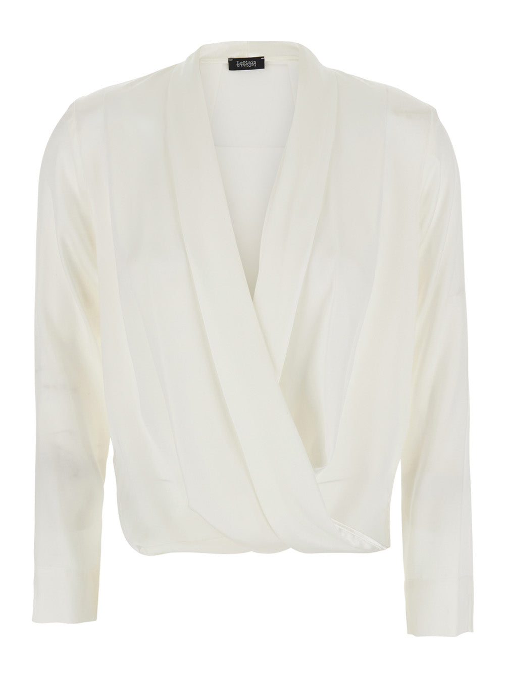Leplain Women Georgette Blouse With Long Sleeves And Collar, In White For Women