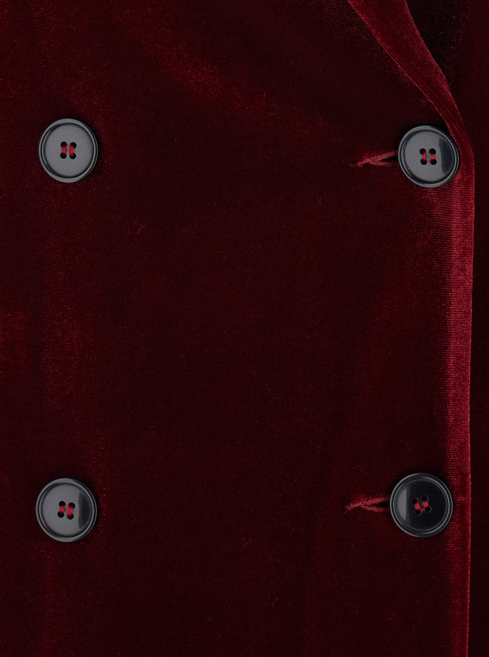 Leplain Women Bordeaux Long Double-Breasted Coat With Peak Revers In Velvet For Women