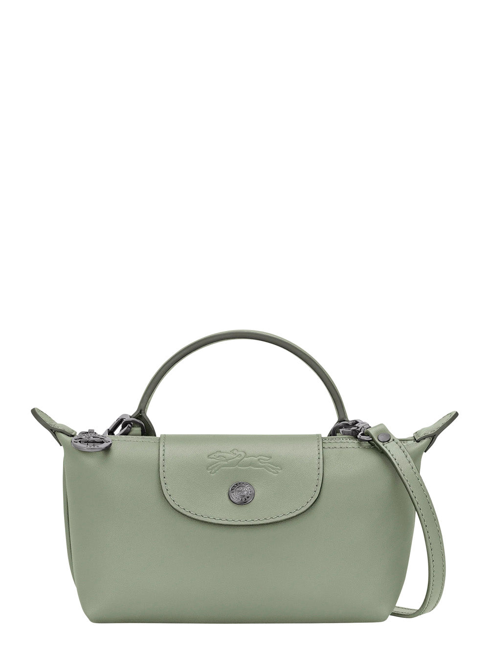 LONGCHAMP Longchamp Women 'Le Pliage Xtra' Gray Handbag With Embossed Logo On The Front And Adjustable And Removable Shoulder Strap In Leather For Women