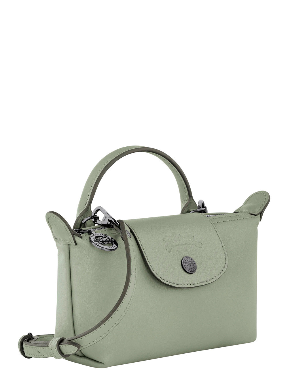 LONGCHAMP Longchamp Women 'Le Pliage Xtra' Gray Handbag With Embossed Logo On The Front And Adjustable And Removable Shoulder Strap In Leather For Women