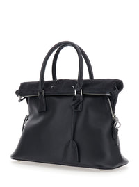 MAISON MARGIELA Maison Margiela Women Black Crossbody Bag With Adjustable And Removable Strap And Four Stitches Detail On The Back In Leather For Women