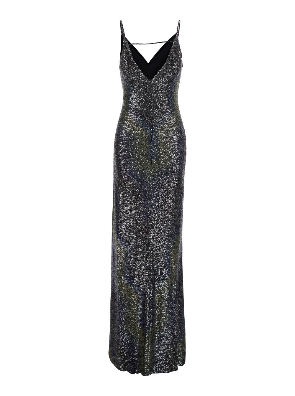 Missoni Women Multicolor Long Sleeveless Dress With V-Neck And All-Over Sequins In Blend Viscose Women