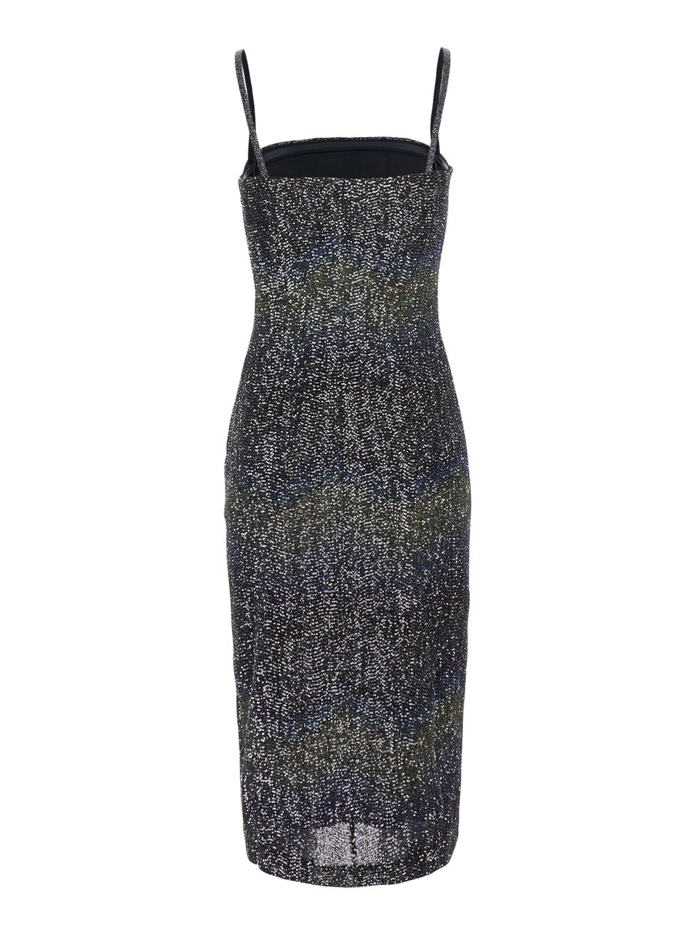 Missoni Women Multicolor Midi Dress With Spaghetti Straps And All-Over Sequins Zigzag Motif In Tech Fabric For Women