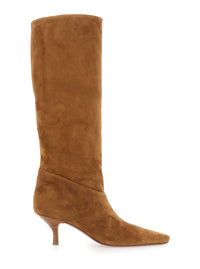 Paris Texas Women 'Rose' Brown Boots With Pointed Toe And High Heel In Suede For Women