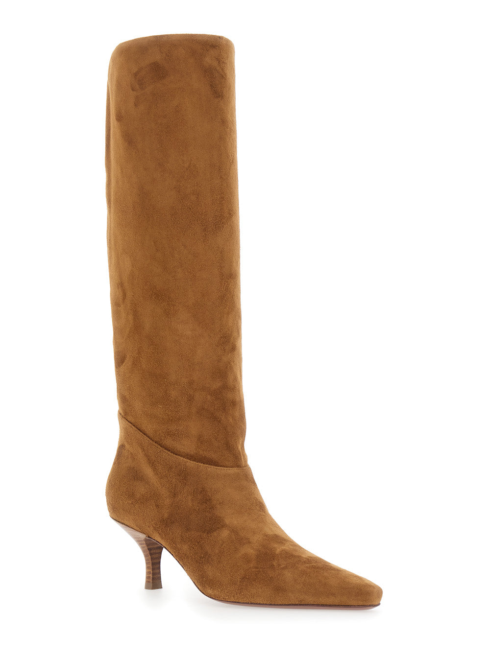 Paris Texas Women 'Rose' Brown Boots With Pointed Toe And High Heel In Suede For Women