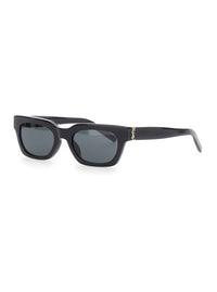 Saint Laurent Women 'Wellington' Black Sunglasses With Cassandre On The Temples In Acetate For Women
