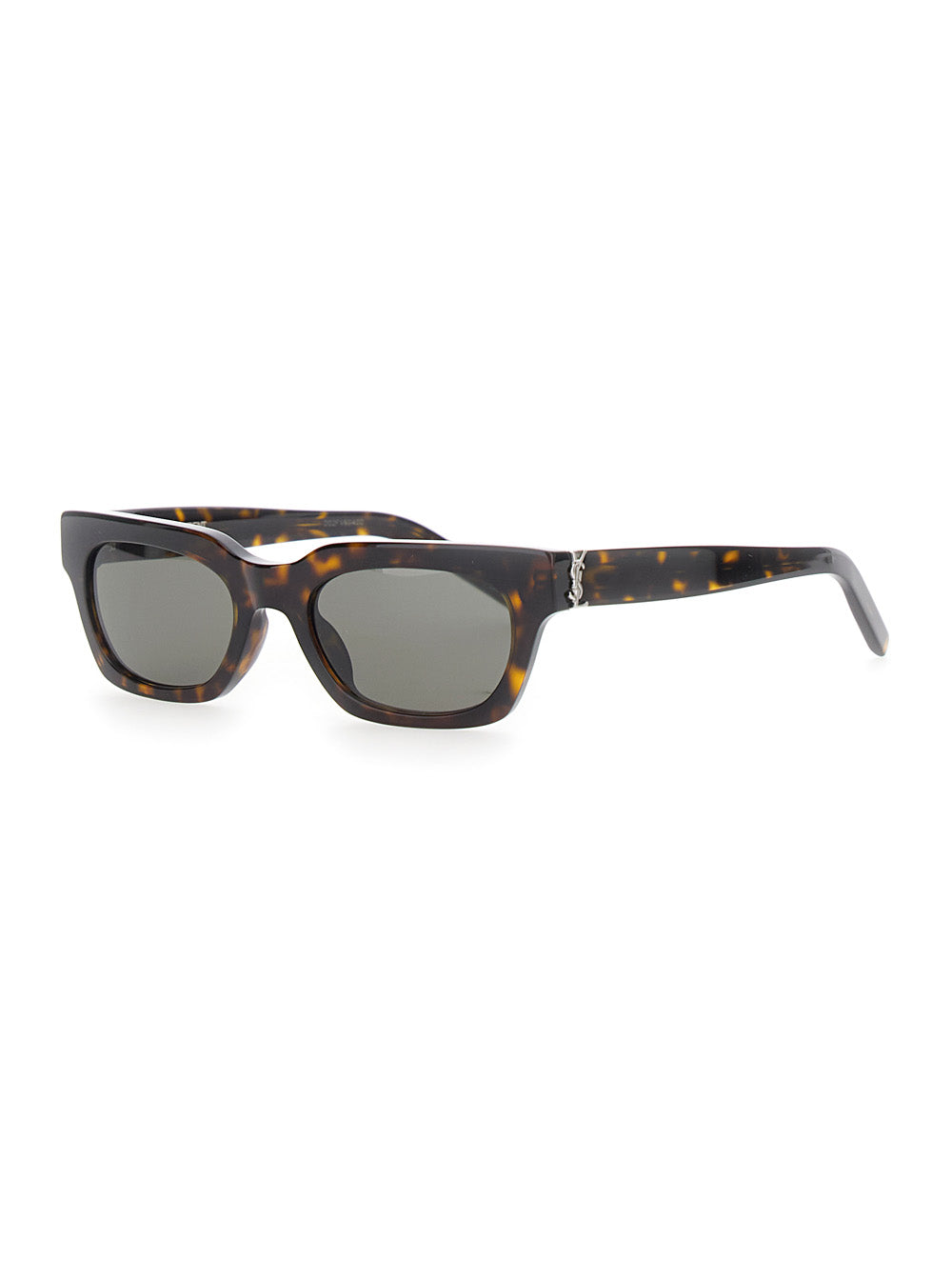 Saint Laurent Women 'Wellington' Brown Sunglasses With Cassandre On The Temples And Leopard Design In Acetate For Women