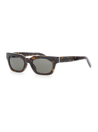 Saint Laurent Women 'Wellington' Brown Sunglasses With Cassandre On The Temples And Leopard Design In Acetate For Women