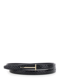 TOM FORD Tom Ford Women Semi Shiny Printed Python F/C Belt
