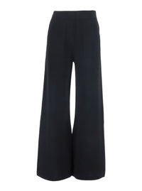 Max Mara Women 'Faida' Black Pants With Wide Leg And Elasticated Waist In Blend Viscose For Women