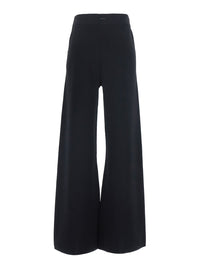 Max Mara Women 'Faida' Black Pants With Wide Leg And Elasticated Waist In Blend Viscose For Women