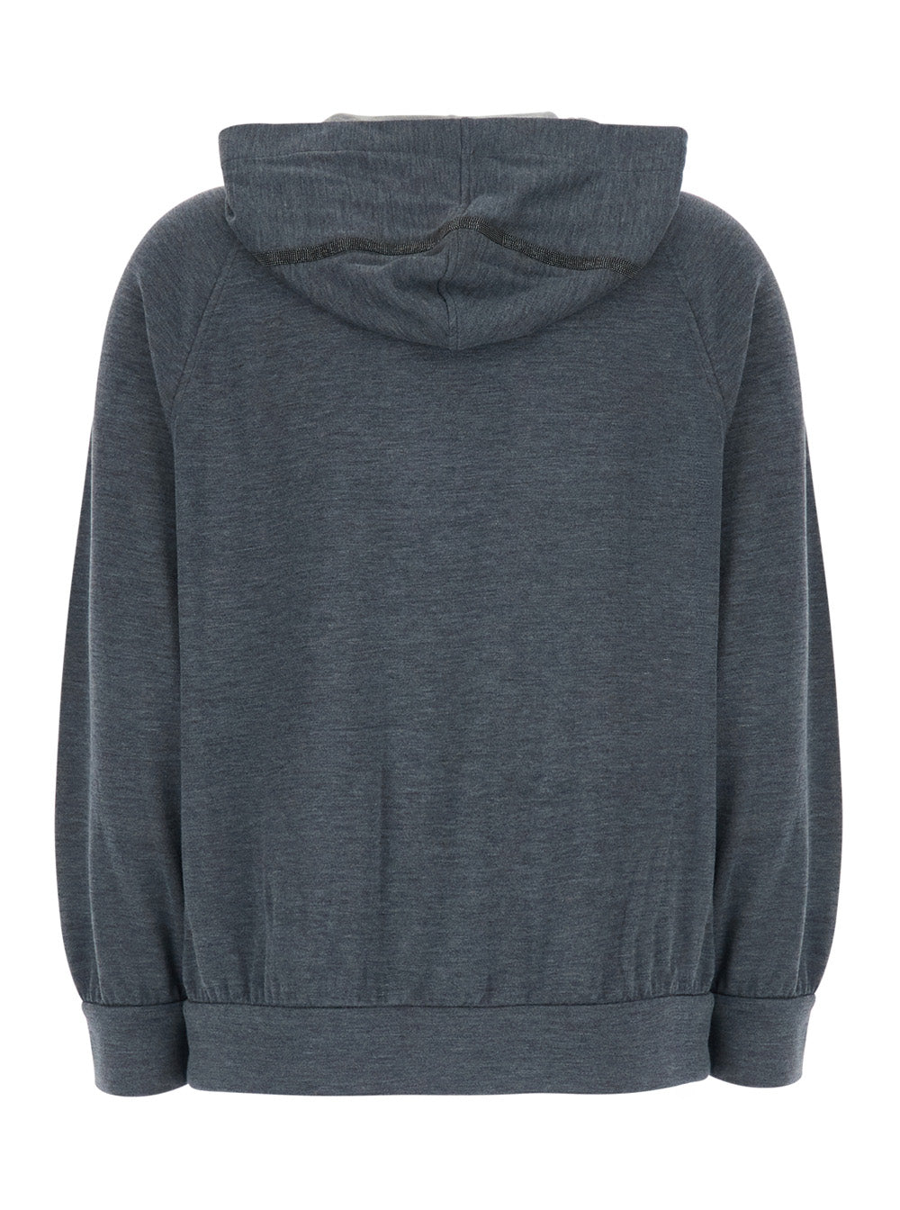 BRUNELLO CUCINELLI Brunello Cucinelli Women Gray Hooded Sweatshirt In Blend Cotton For Women