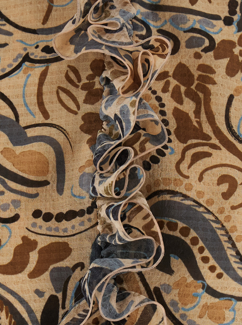 Etro Women Multicolor Mini Dress With Ruffle Details And All-Over Print In Tech Fabric For Women