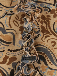 Etro Women Multicolor Mini Dress With Ruffle Details And All-Over Print In Tech Fabric For Women