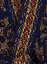 Etro Women Multicolor Cardigan With Belt On The Front And All-Over Geometric Embroidery In Wool Blend For Women