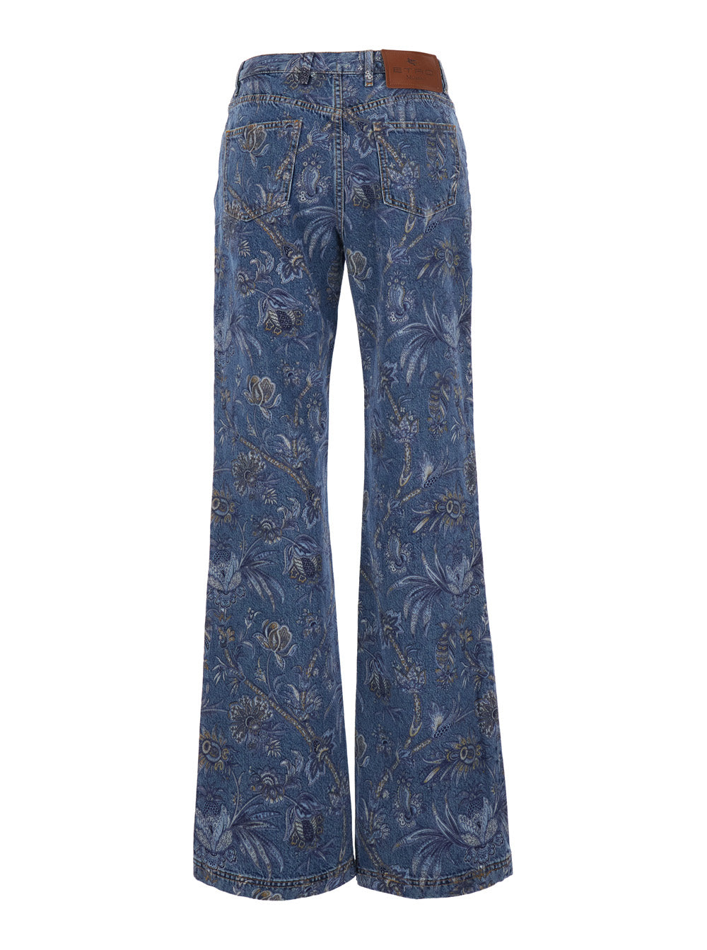 ETRO Etro Women Multicolor Flared Jeans With All-Over Print In Denim For Women