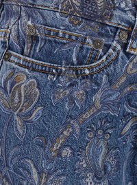 ETRO Etro Women Multicolor Flared Jeans With All-Over Print In Denim For Women