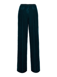 Forte_Forte Women Blue High-Waisted Pants With Two Side Pockets In Corduroy For Women