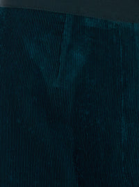 Forte_Forte Women Blue High-Waisted Pants With Two Side Pockets In Corduroy For Women