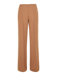 Forte_Forte Women Pink Pants With Elasticated Waist And Two Side Pockets In Blend Viscose For Women