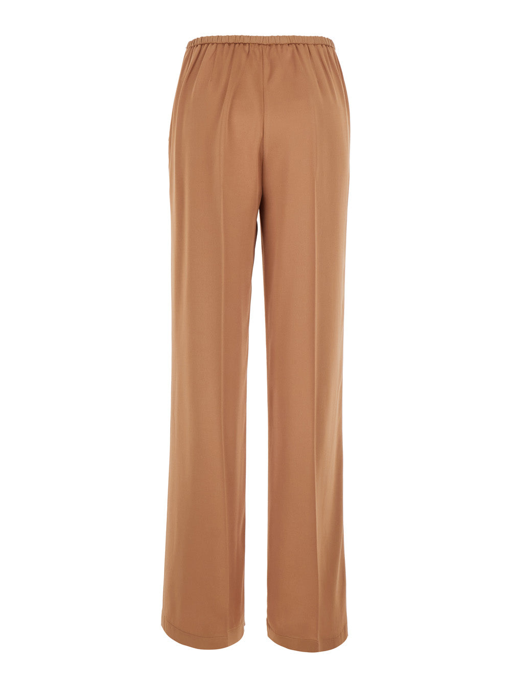 Forte_Forte Women Pink Pants With Elasticated Waist And Two Side Pockets In Blend Viscose For Women
