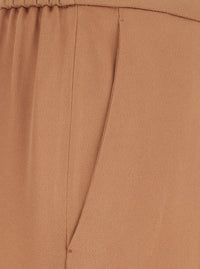 Forte_Forte Women Pink Pants With Elasticated Waist And Two Side Pockets In Blend Viscose For Women