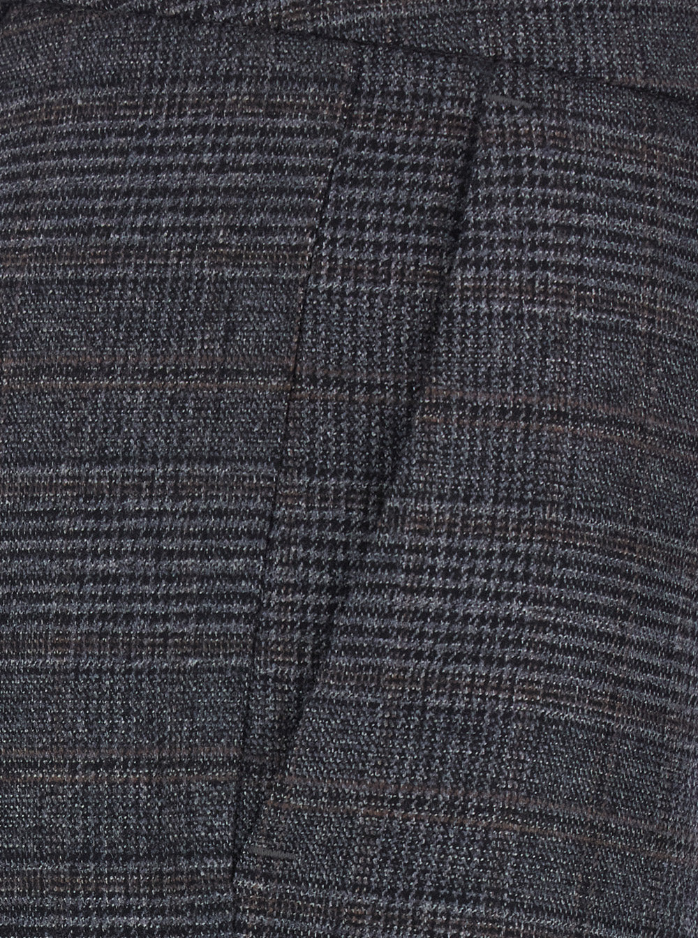 Leplain Women Grey Pants With Check Motif All-Over In Fabric For Women