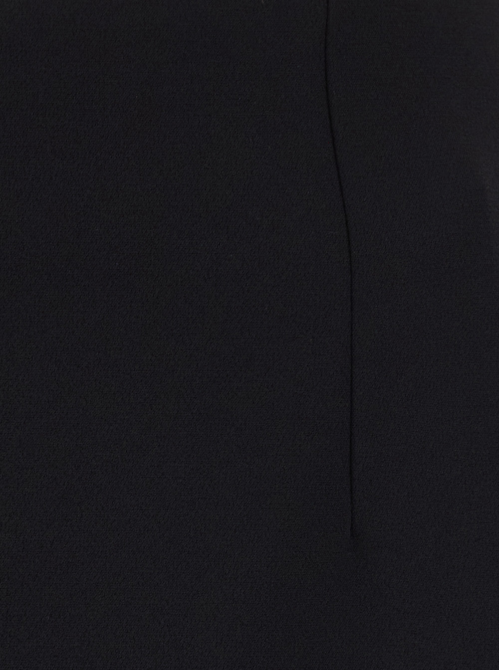 Leplain Women Black Midi Skirt With Double Slit And Hidden Zip Closure At The Back In Wool Blend For Women