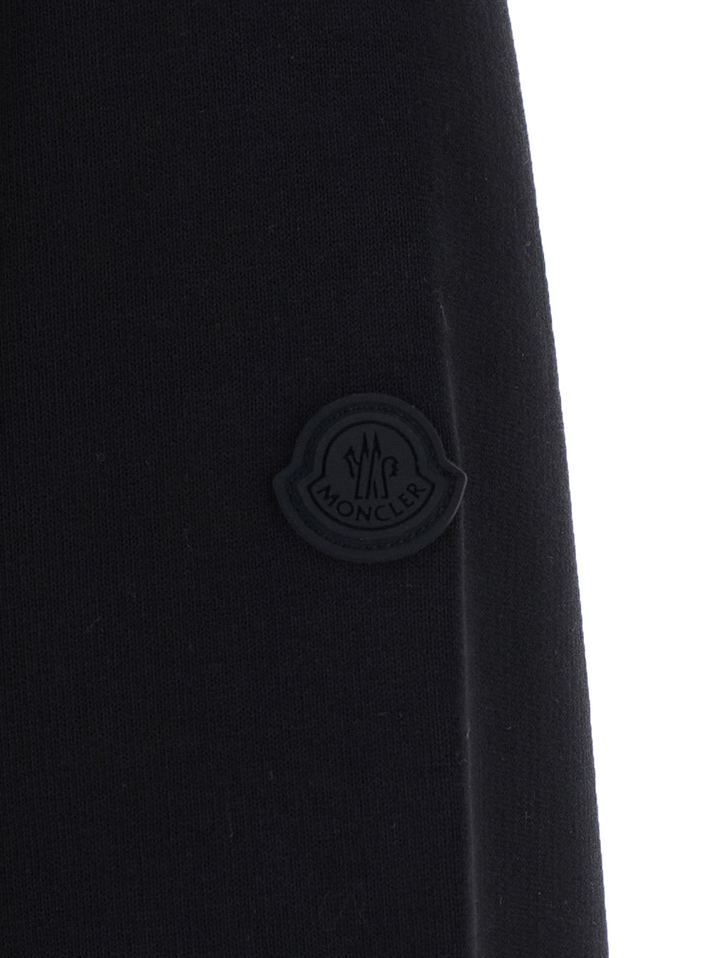 MONCLER Moncler Women Black Crewneck Sweatshirt With Logo Lettering And Logo Patch On The Sleeve In Cotton For Women