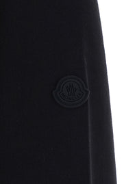 MONCLER Moncler Women Black Crewneck Sweatshirt With Logo Lettering And Logo Patch On The Sleeve In Cotton For Women
