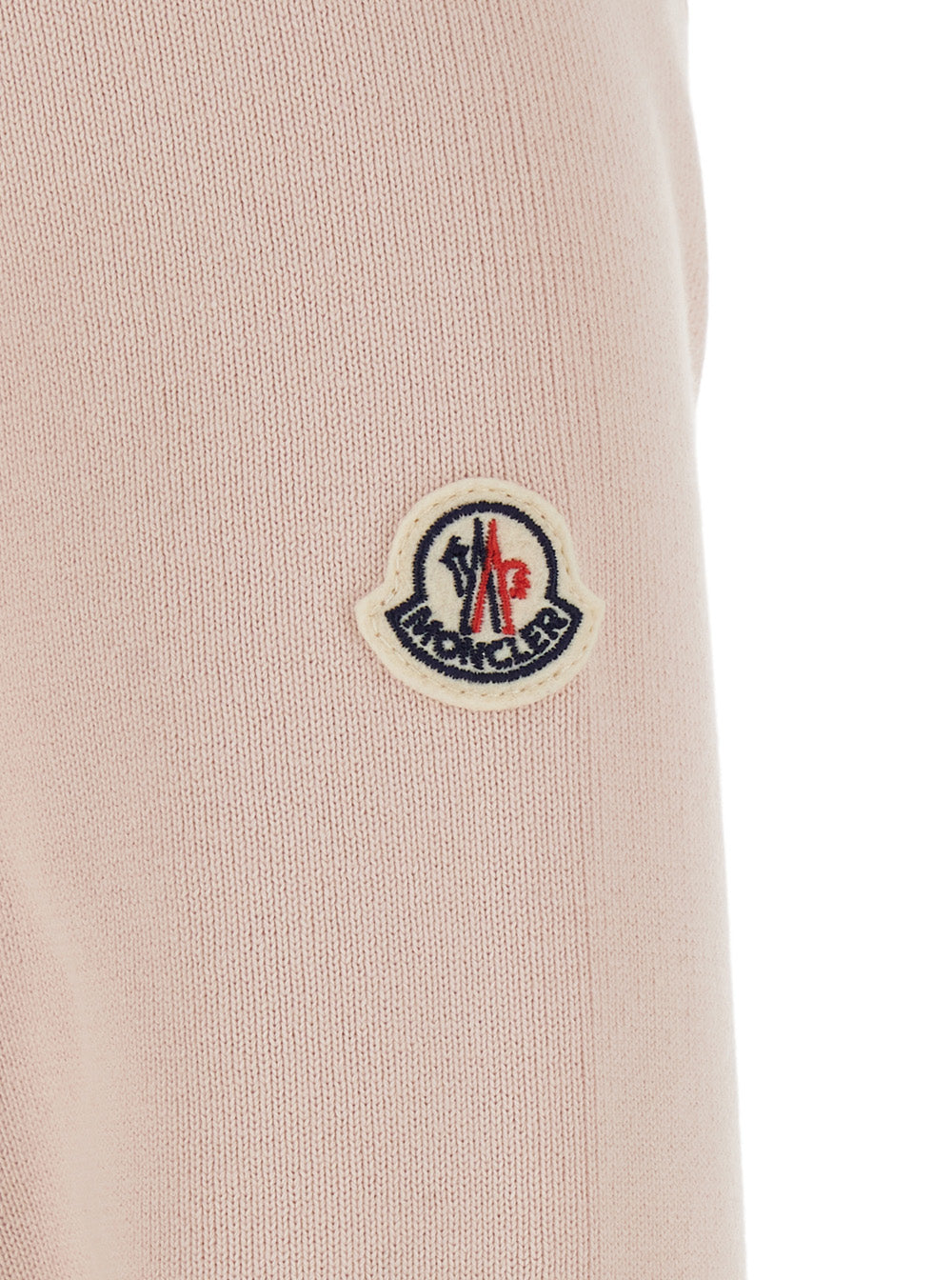 MONCLER Moncler Women Pink Cardigan With Quilted Design On The Front And Logo Patch On The Sleeve In Tech Fabric For Women