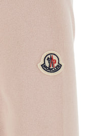 MONCLER Moncler Women Pink Cardigan With Quilted Design On The Front And Logo Patch On The Sleeve In Tech Fabric For Women