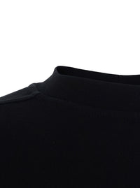 Rick Owens Men 'Jumbo' Black T-Shirt With Ribbed Crew Neck And Dropped Shoulders In Cotton For Men