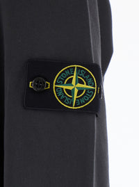 Stone Island Men Gray Crewneck Sweatshirt With Logo Patch On The Sleeve In Cotton For Men