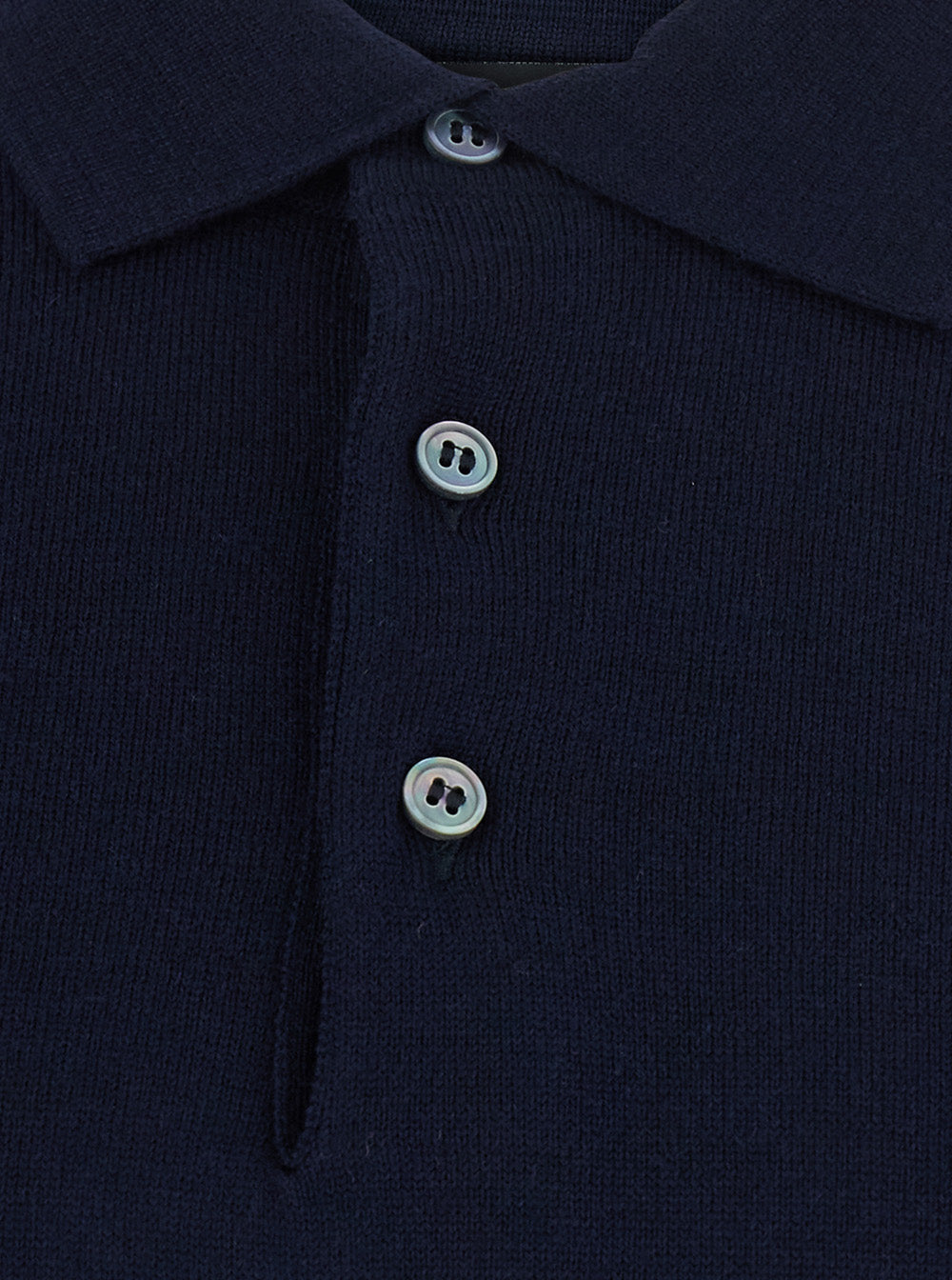 Tagliatore Men Blue Sweater With Polo Style Collar In Wool Blend For Men