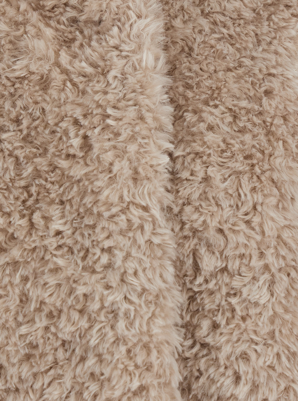 Herno Women Beige High-Neck Coat With Hidden Front Closure In Beige Ecofur For Women
