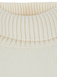Lisa Yang Women 'Heidi' White Sweater With High Neck And Ribbed Trims In Cashmere For Women